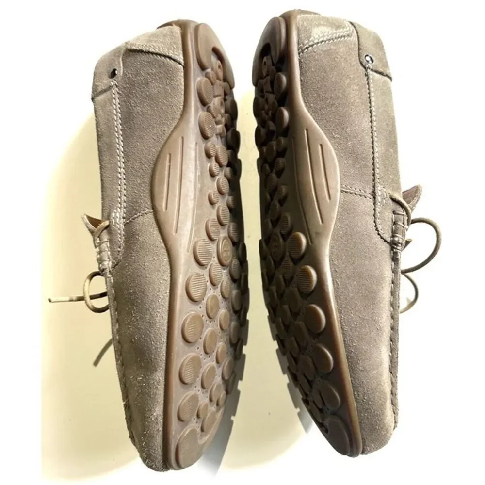 Geox Mens Suede Moccasins Slip-On Loafers Size 43 Tan Brown
